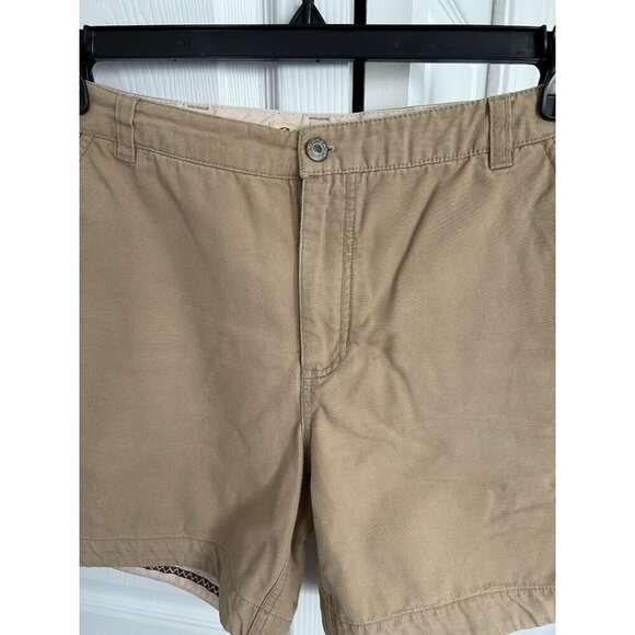 Sportif USA Womens Shorts 100% Organic Cotton Mid Rise Tan/Beige Size 8 - Picture 2 of 13